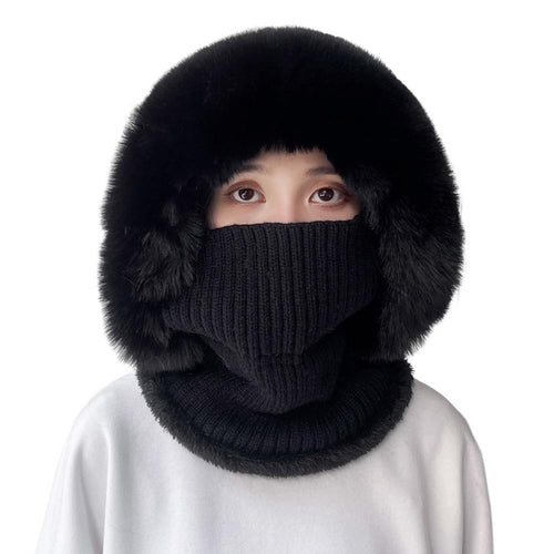 Knitted Hat Pompom Plus Ears Protection